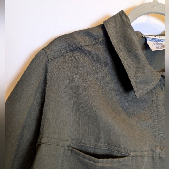 Vintage White Stag Woman Army Green Shacket Size 18W - Picture 4 of 9
